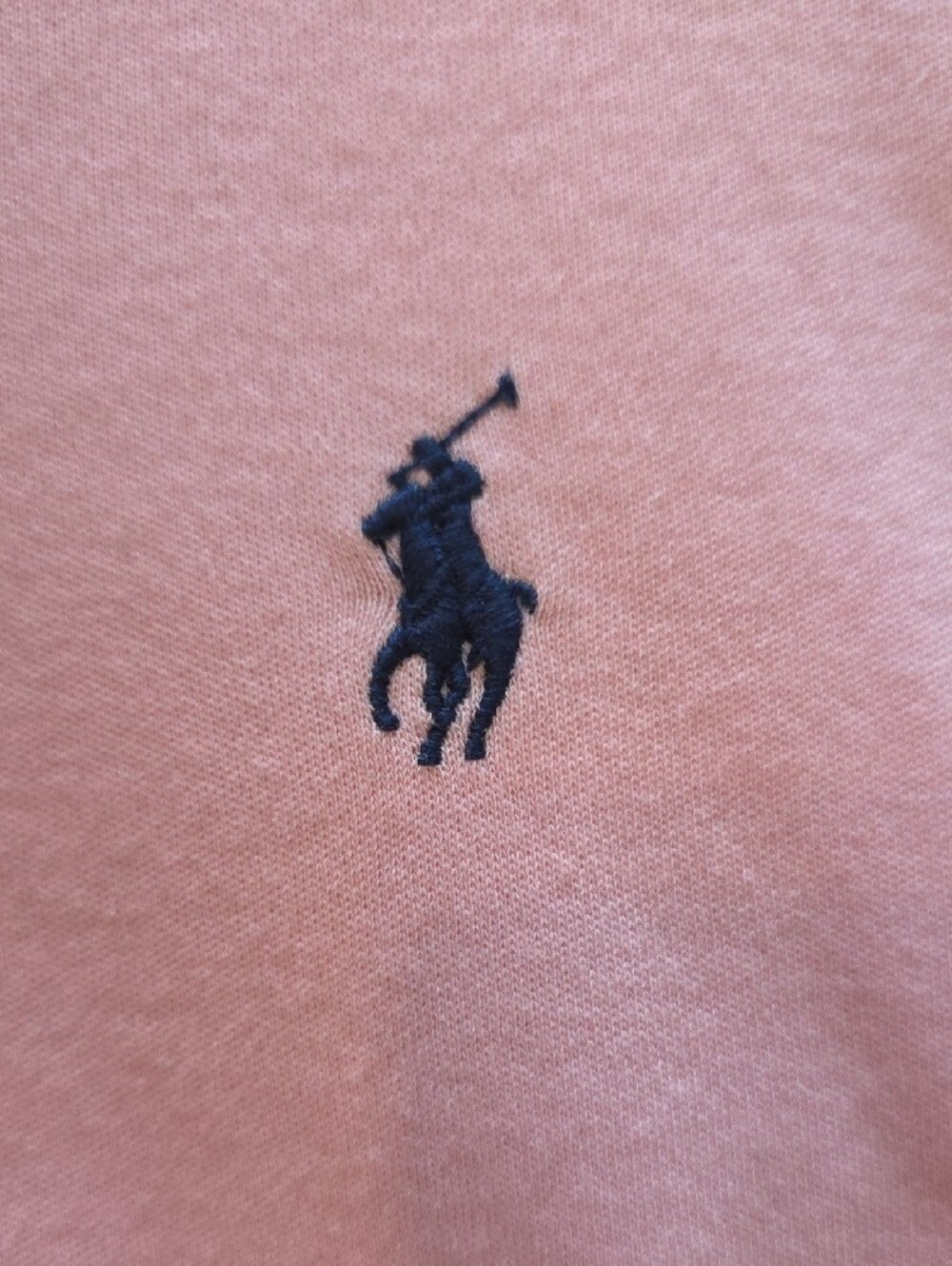 Polo by Ralph Lauren Men’s Light Pink Polo with Navy Pony - Picture 2 of 3